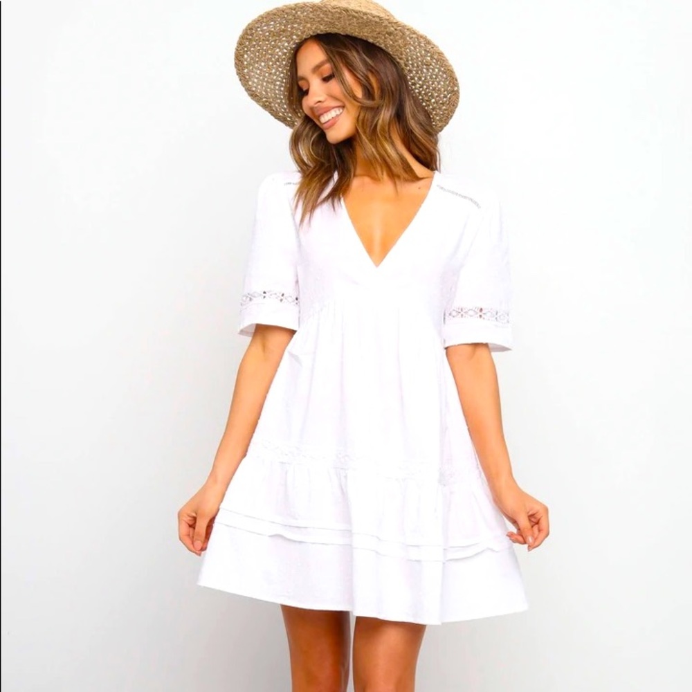 Petal & Pup - Hamidi Dress - White - Size 4